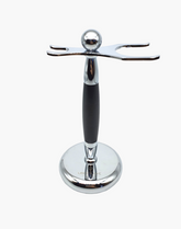Eco-Razor Black & Chrome Safety Razor and Brush Stand