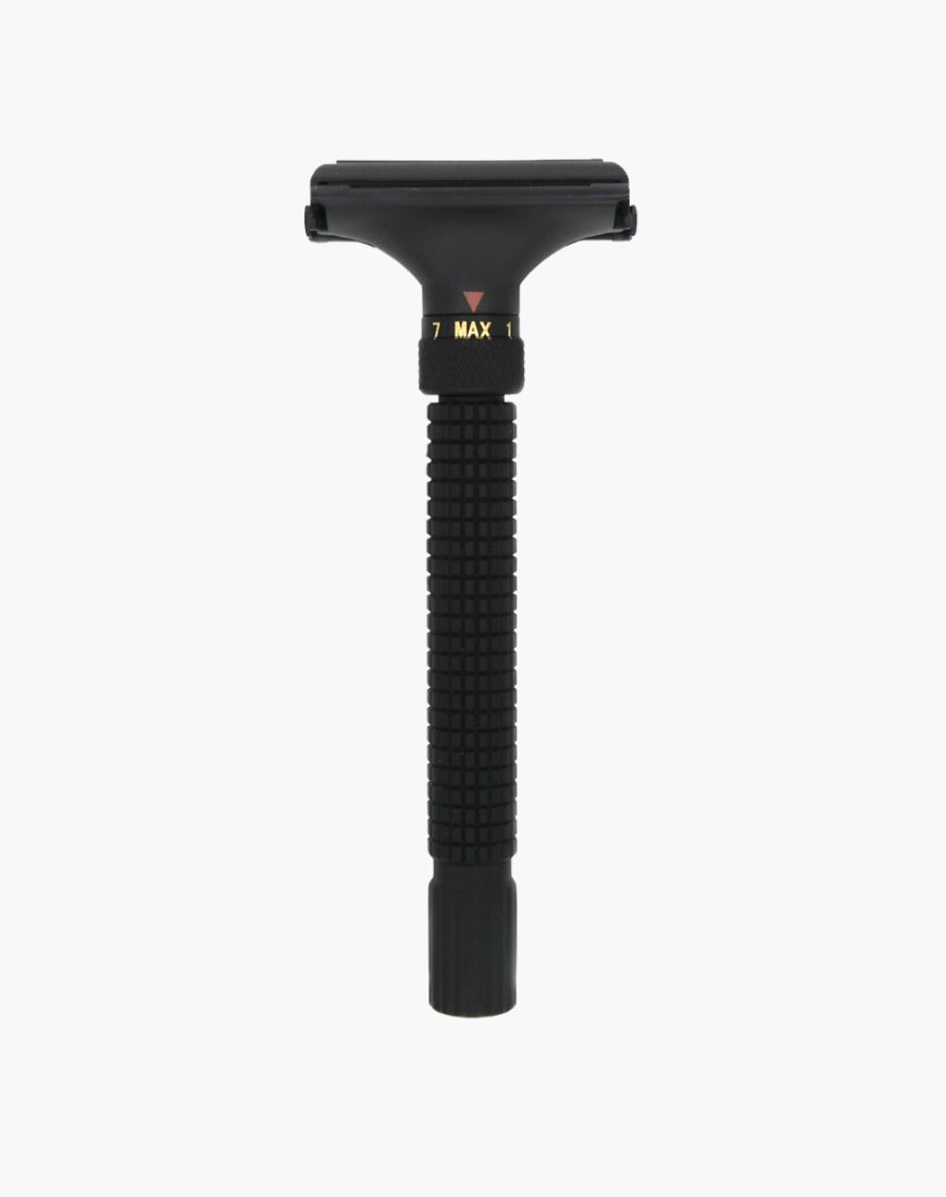 Eco Razor 201B Matte Black Adjustable Butterfly Open Double Edge Raz