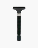Eco-Razor Rose Matte Silver / Black Adjustable Butterfly Open Double Edge Razor