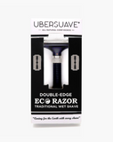 Eco-Razor Rose Matte Silver / Black Adjustable Butterfly Open Double Edge Razor