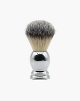 Eco-Razor Bulbous Chrome Shaving Brush (Synthetic Silvertip)