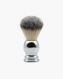 Eco-Razor Bulbous Chrome Shaving Brush (Synthetic Silvertip)