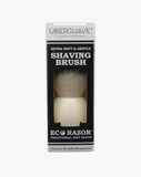 Eco-Razor Large Knot Bulbous Imitation Ivory Shaving Brush (Synthetic Silvertip)
