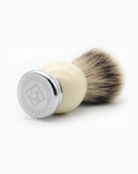 Eco-Razor Large Knot Bulbous Imitation Ivory Shaving Brush (Premium Silvertip Badger)