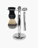 Eco-Razor Full Chrome Safety Razor and Brush Stand
