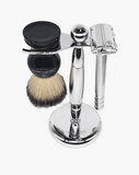Eco-Razor Full Chrome Safety Razor and Brush Stand