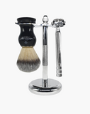 Eco-Razor Slim Chrome Safety Razor and Brush Stand
