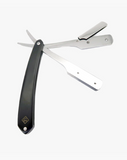 Eco-Razor Black Wood Straight Edge Razor w/ Faux Leather Sleeve Pouch