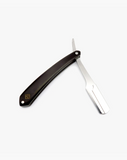 Eco-Razor Black Wood Straight Edge Razor w/ Faux Leather Sleeve Pouch