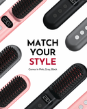 Ubersuave Cordless Ionic Anti-Scald Hair Straightener Brush