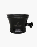 Eco-Razor Premium Black Porcelain Shaving Soap Mug Bowl w/ Knob Handle