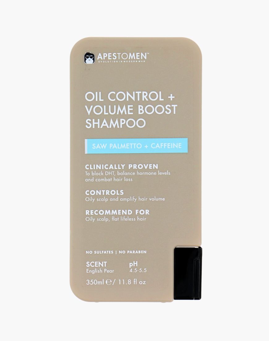 Apestomen Oil Control + Volume Boost Shampoo 350ml With Saw Palmetto | Block DHT Balance Hormone Levels Combat Hair Loss