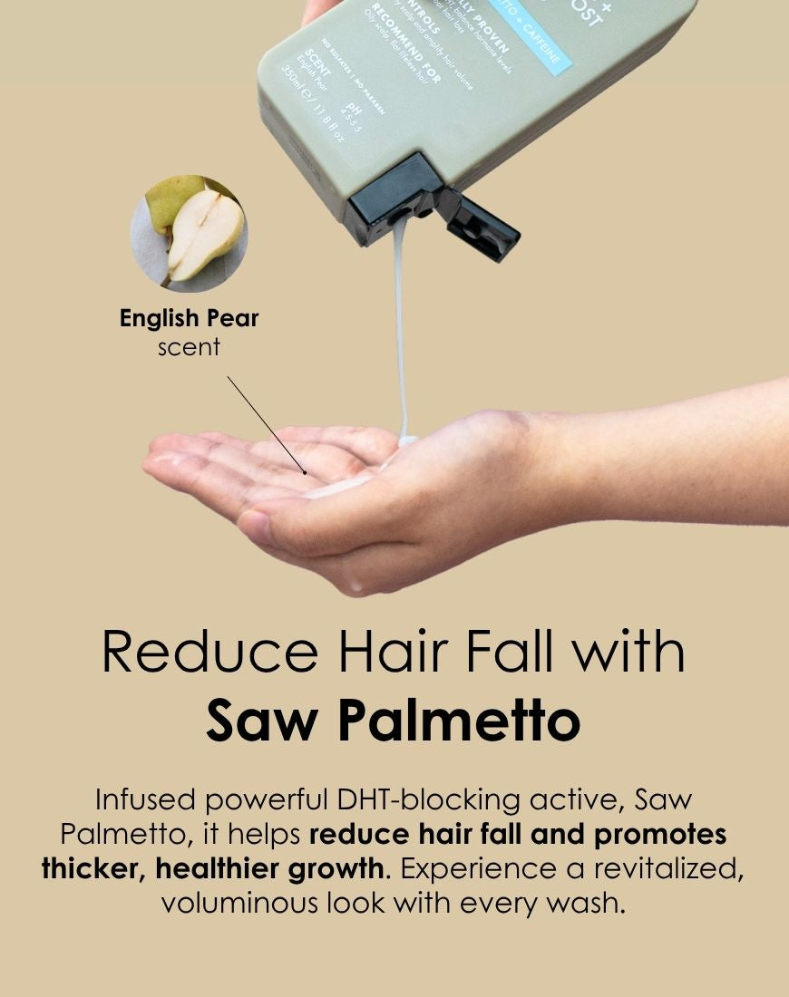 Apestomen Oil Control + Volume Boost Shampoo 350ml With Saw Palmetto | Block DHT Balance Hormone Levels Combat Hair Loss