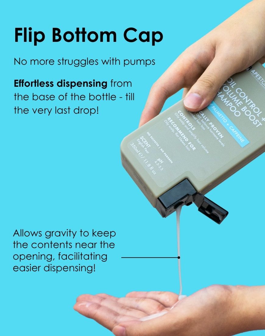 Apestomen Oil Control + Volume Boost Shampoo 350ml With Saw Palmetto | Block DHT Balance Hormone Levels Combat Hair Loss