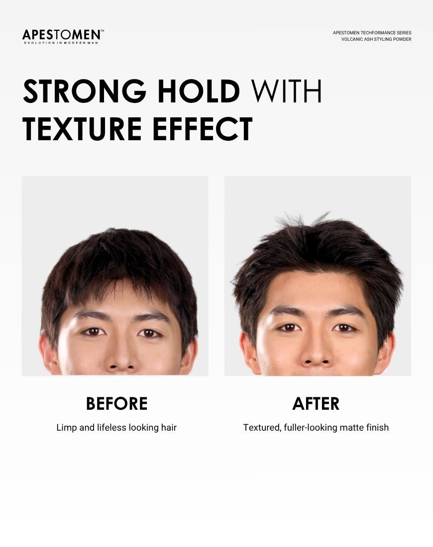 Apestomen Volcanic Ash Styling Powder With Aloe Vera + Coconut Oil | Instant Volume, Weightless Hold & Matte Texture