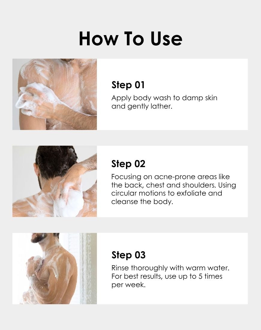 Apestomen Exfoliating & Anti-Acne Body Wash 350ml With Salicylic Acid | Treat Back Acne & Improve Overall Skin Appearance