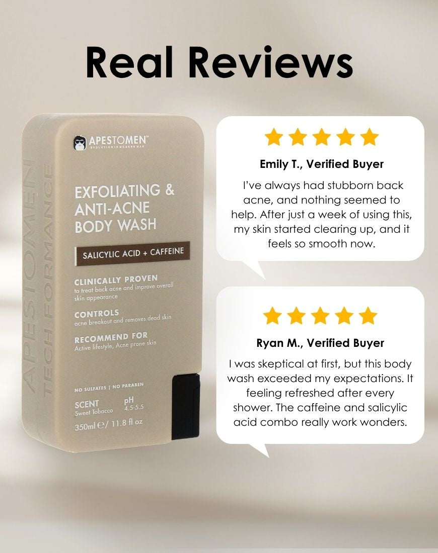 Apestomen Exfoliating & Anti-Acne Body Wash 350ml With Salicylic Acid | Treat Back Acne & Improve Overall Skin Appearance