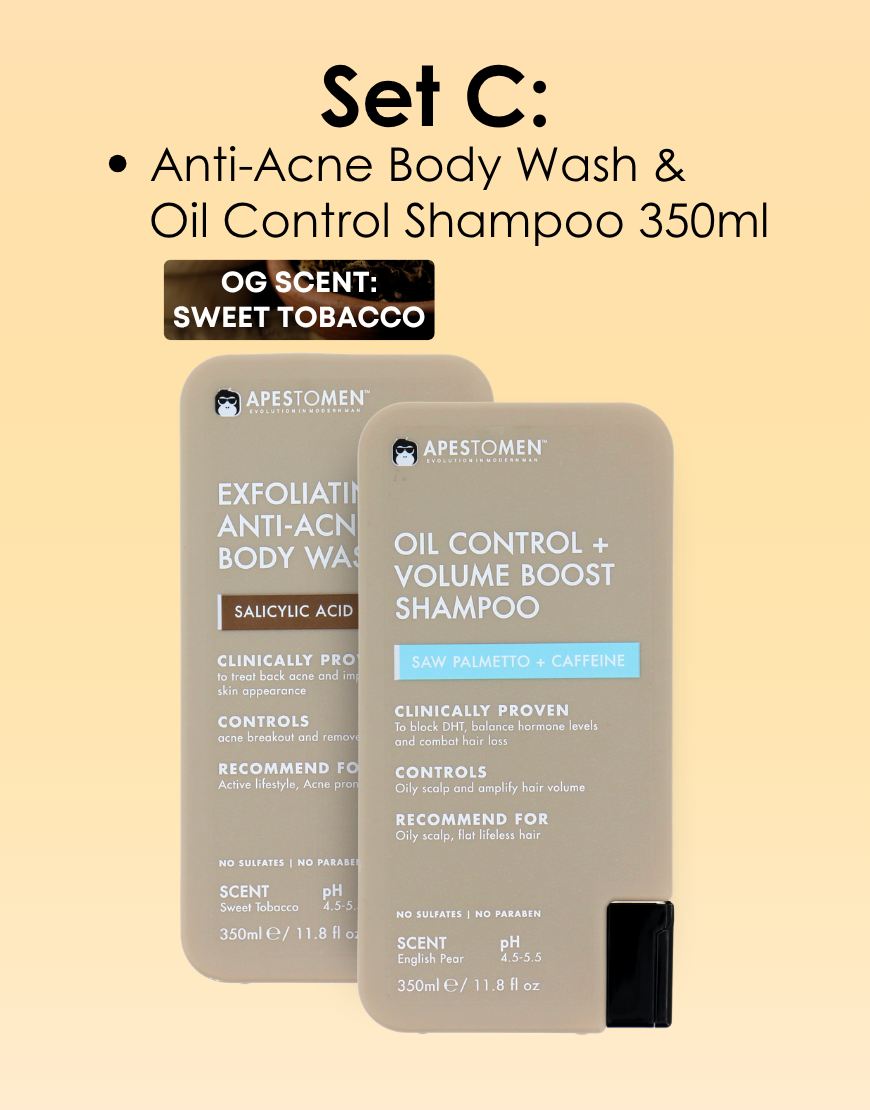 Apestomen Exfoliating & Anti-Acne Body Wash 350ml With Salicylic Acid | Treat Back Acne & Improve Overall Skin Appearance