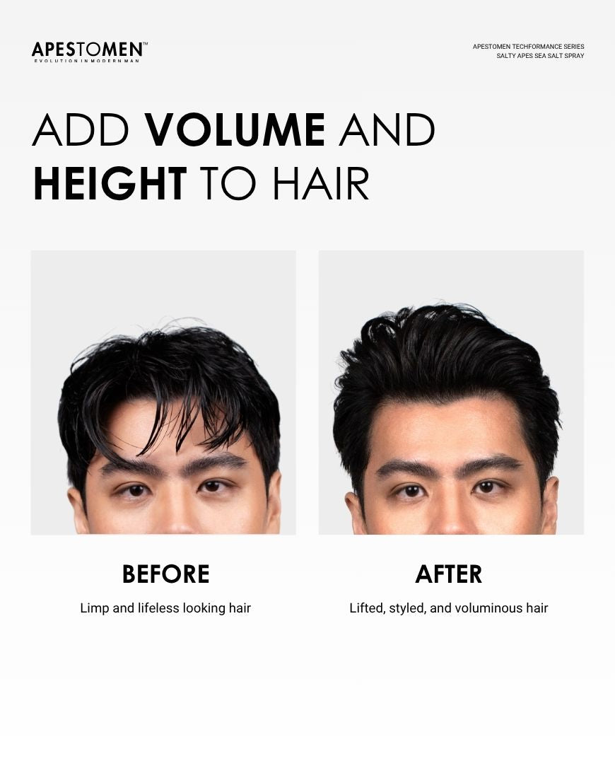 Apestomen Salty Ape Sea Salt Spray | Hair Volume + Texture Spray for Natural Beachy Hairstyles