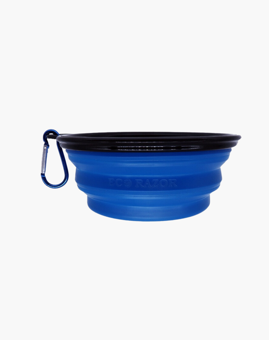 Eco-Razor Silicone Foldable Shaving Bowl in Blue