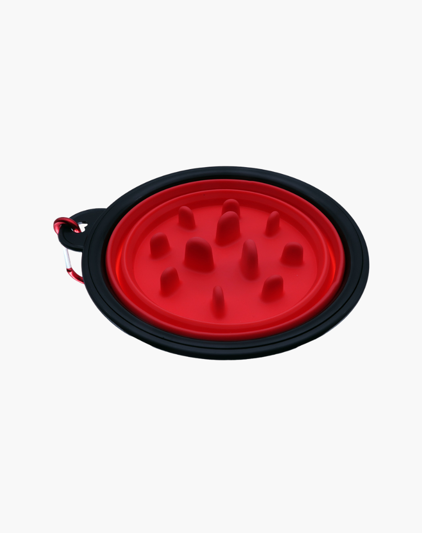 Eco-Razor Silicone Foldable Shaving Bowl in Red