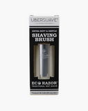 Eco-Razor Silver Compact Travel Shaving Brush (Synthetic Silvertip)