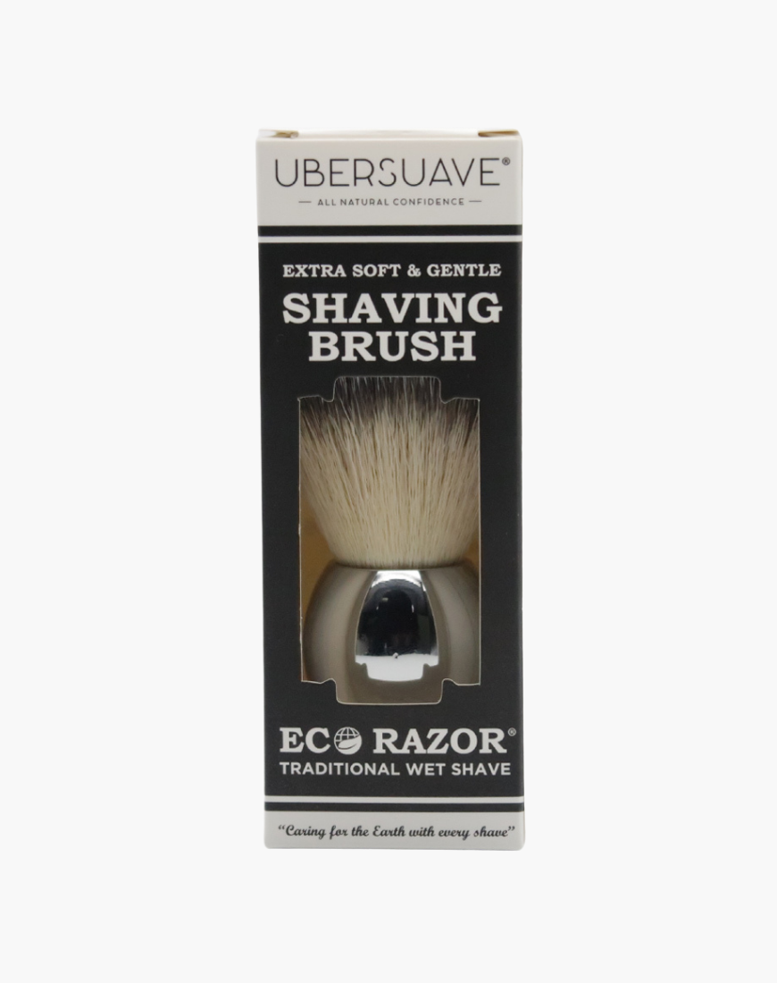 Eco-Razor Bulbous Chrome Shaving Brush (Synthetic Silvertip)