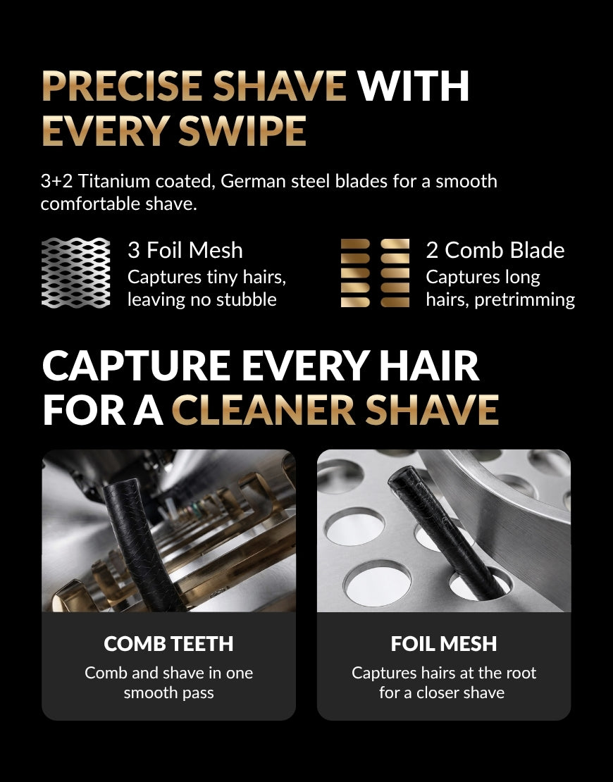 Ubersuave SmoothOperator™ Mini 5 SmartSense™ 5-Blade Shaver Face