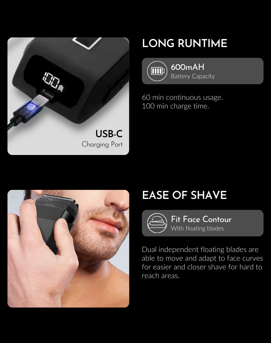 Ubersuave SmoothOperator™ Mini Duo-Blade Shaver Face + Body