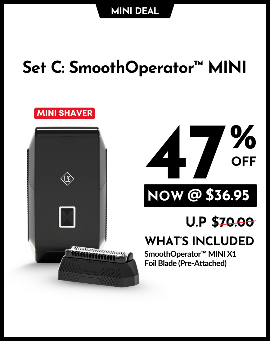 Ubersuave SmoothOperator™ Pro Tri-Blade Shaver Face + Body + Nose