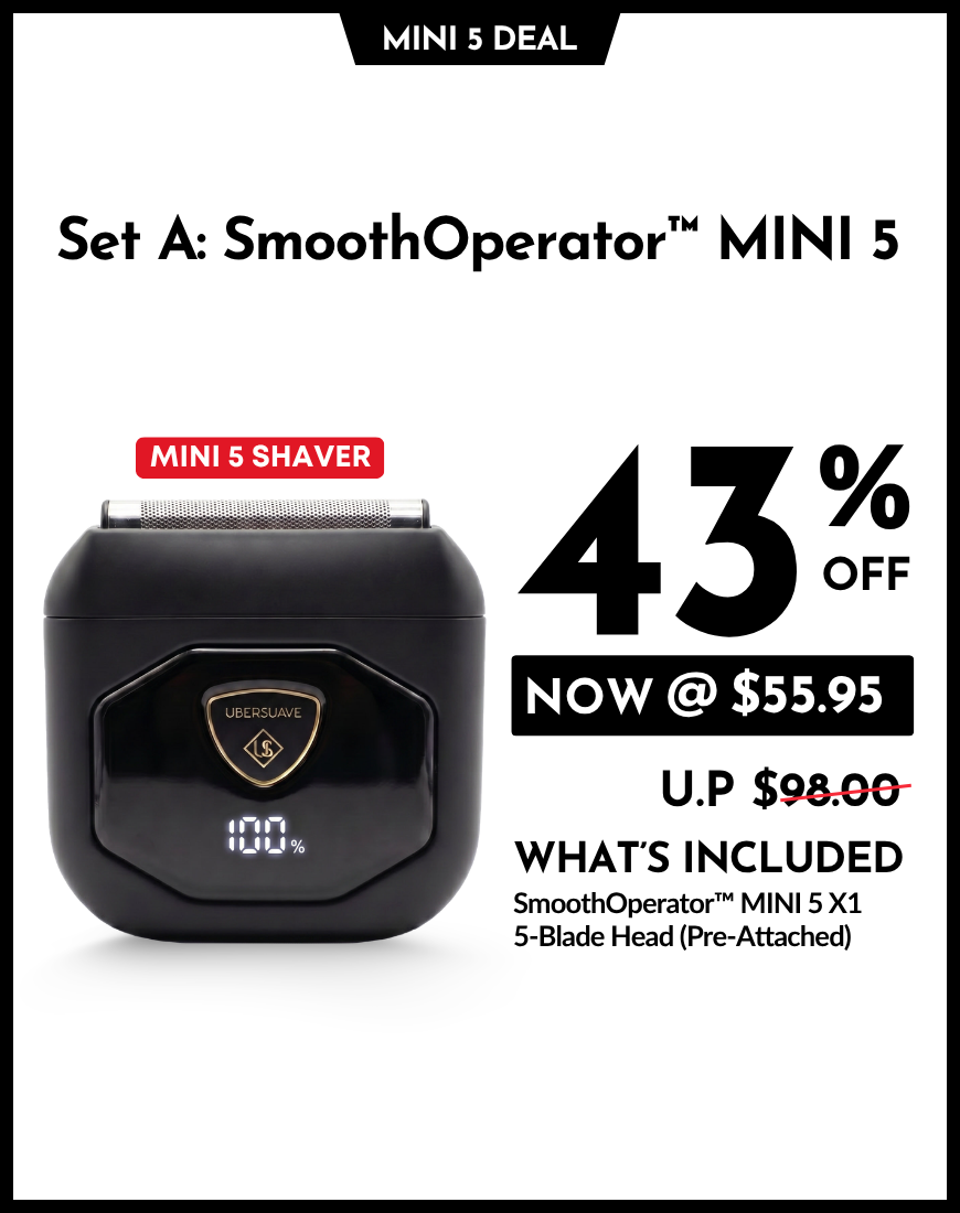 Ubersuave SmoothOperator™ Mini 5 SmartSense™ 5-Blade Shaver Face
