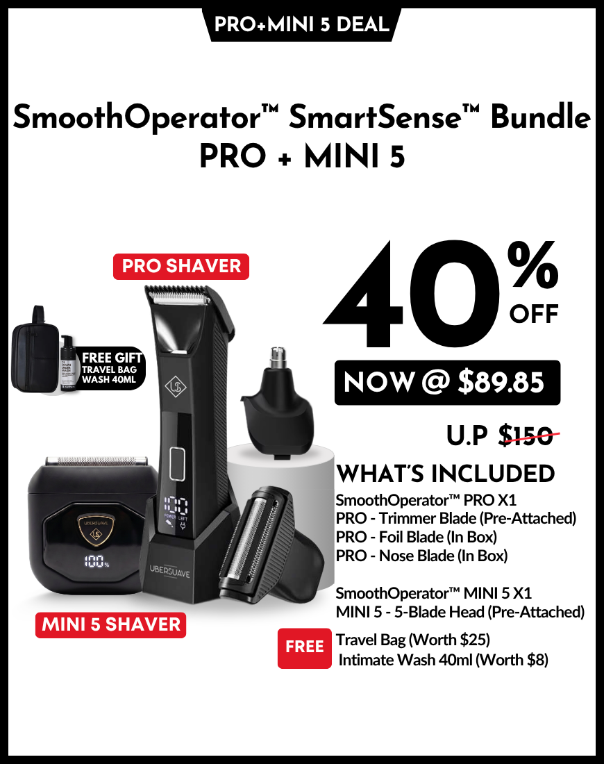 Ubersuave SmoothOperator™ Mini 5 SmartSense™ 5-Blade Shaver Face