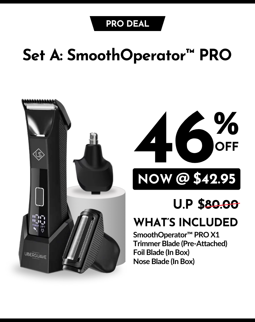 Ubersuave SmoothOperator™ Pro Tri-Blade Shaver Face + Body + Nose