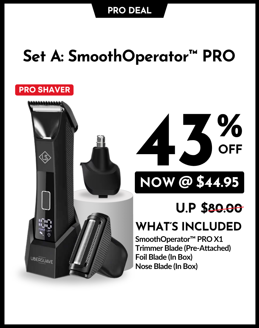 Ubersuave SmoothOperator™ Pro Tri-Blade Shaver Face + Body + Nose