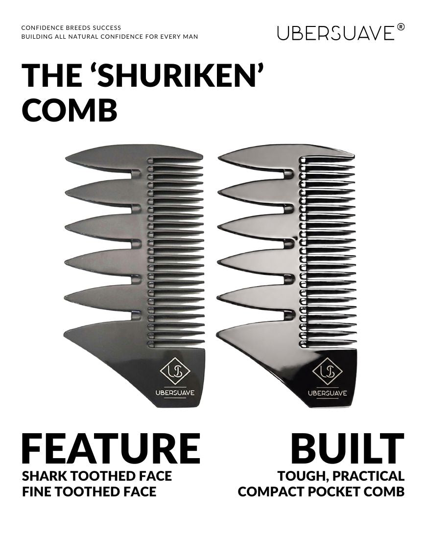 "The Shuriken" Metal Comb By Ubersuave