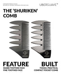 "The Shuriken" Metal Comb By Ubersuave