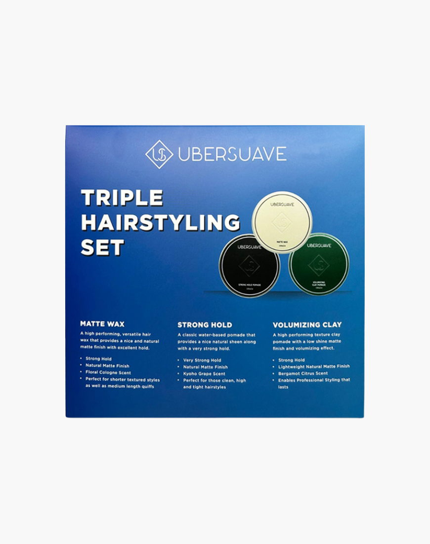 Ubersuave All Natural Confidence Triple Hairstyling Gift Set