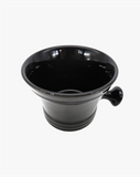 Eco-Razor Premium Black Porcelain Shaving Soap Mug Bowl w/ Knob Handle